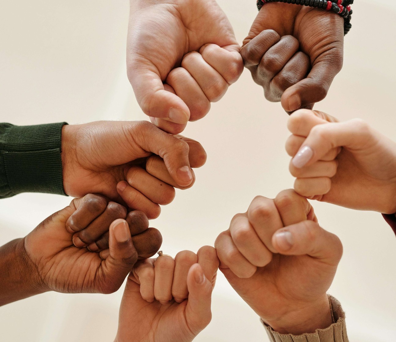 Fists together compressed